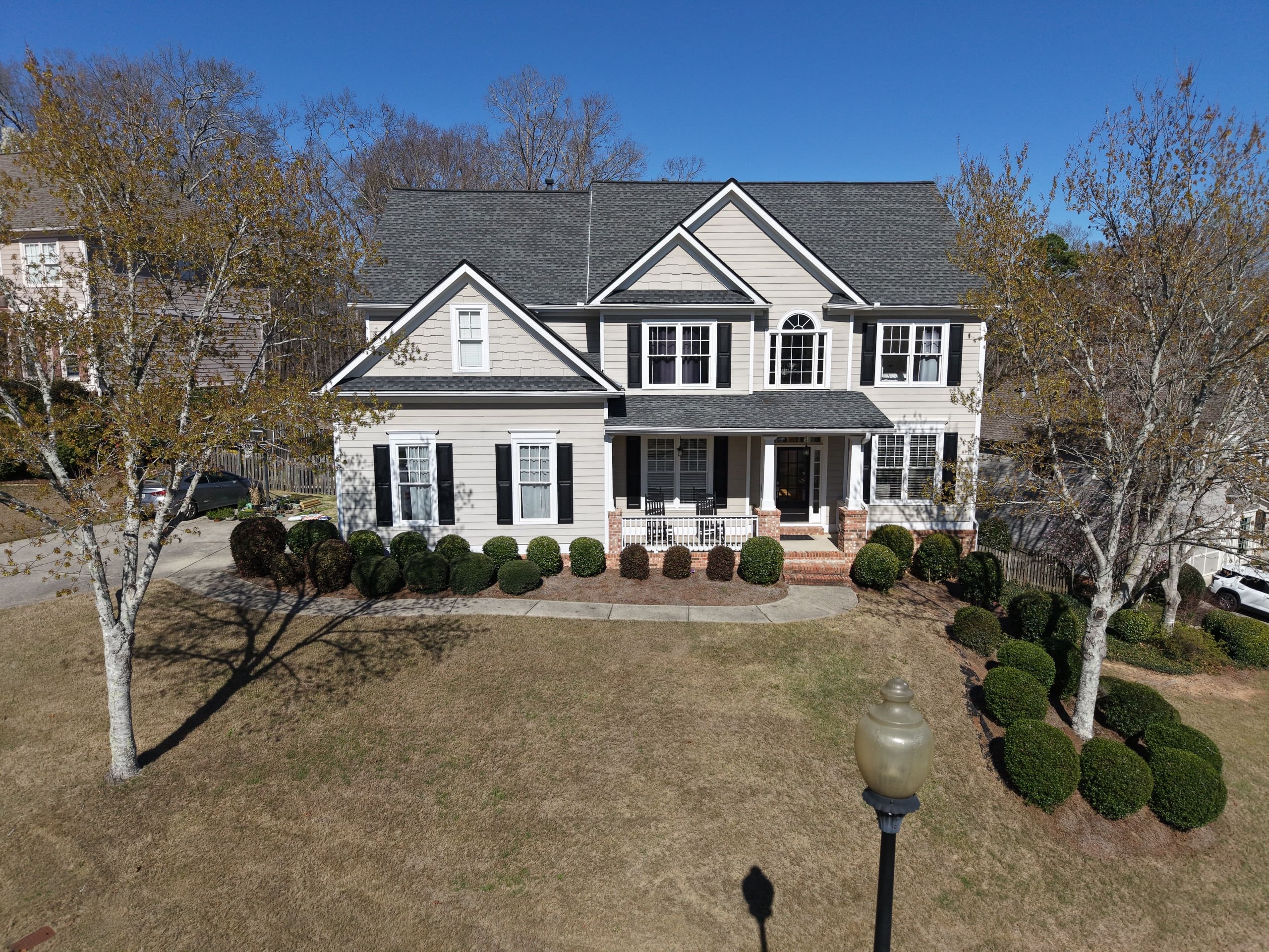 Aerial photo of a residential property for a real estate listing